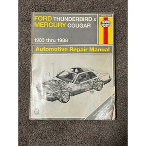 1983 1988 Ford Thunderbird Mercury Cougar‎ Automotive Repair Manual Haynes